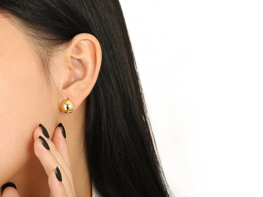 Minimalist Ball Huggie Hoop Earrings Elevate Your Style with Minimalist Ball Huggie Hoop Earrings - Geometric Designer Gift Earrings