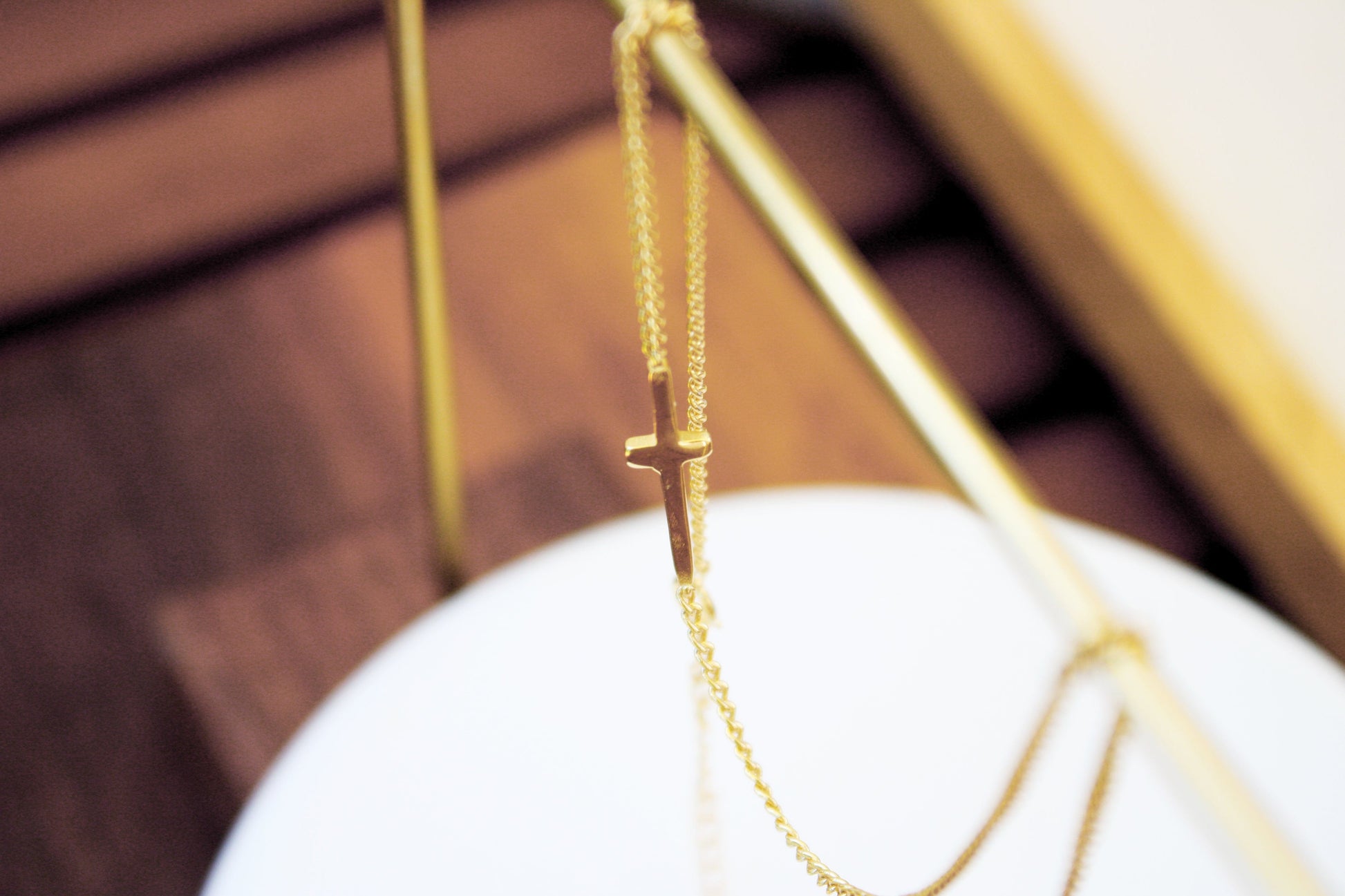 18K Gold 18K Gold Sideways Cross Choker Necklace Discover the Elegance of an 18K Gold Sideways Cross Choker Necklace - Perfect Layered Minimal Jewelry