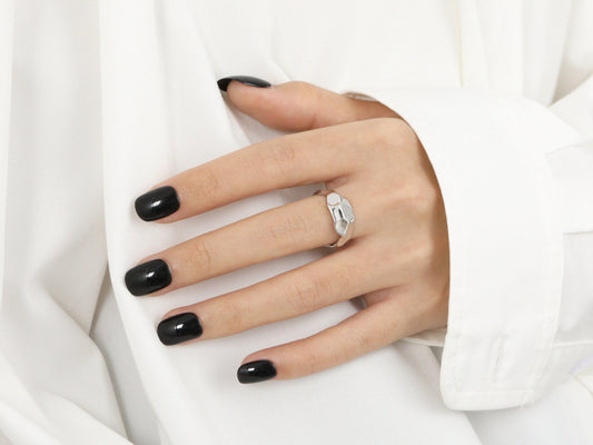 Sterling Silver Molten Rock Open Band Ring Sterling Silver Molten Rock Open Band Ring