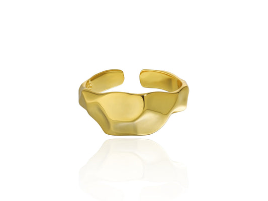 Sterling Silver Molten Rock Open Band Ring Sterling Silver Molten Rock Open Band Ring