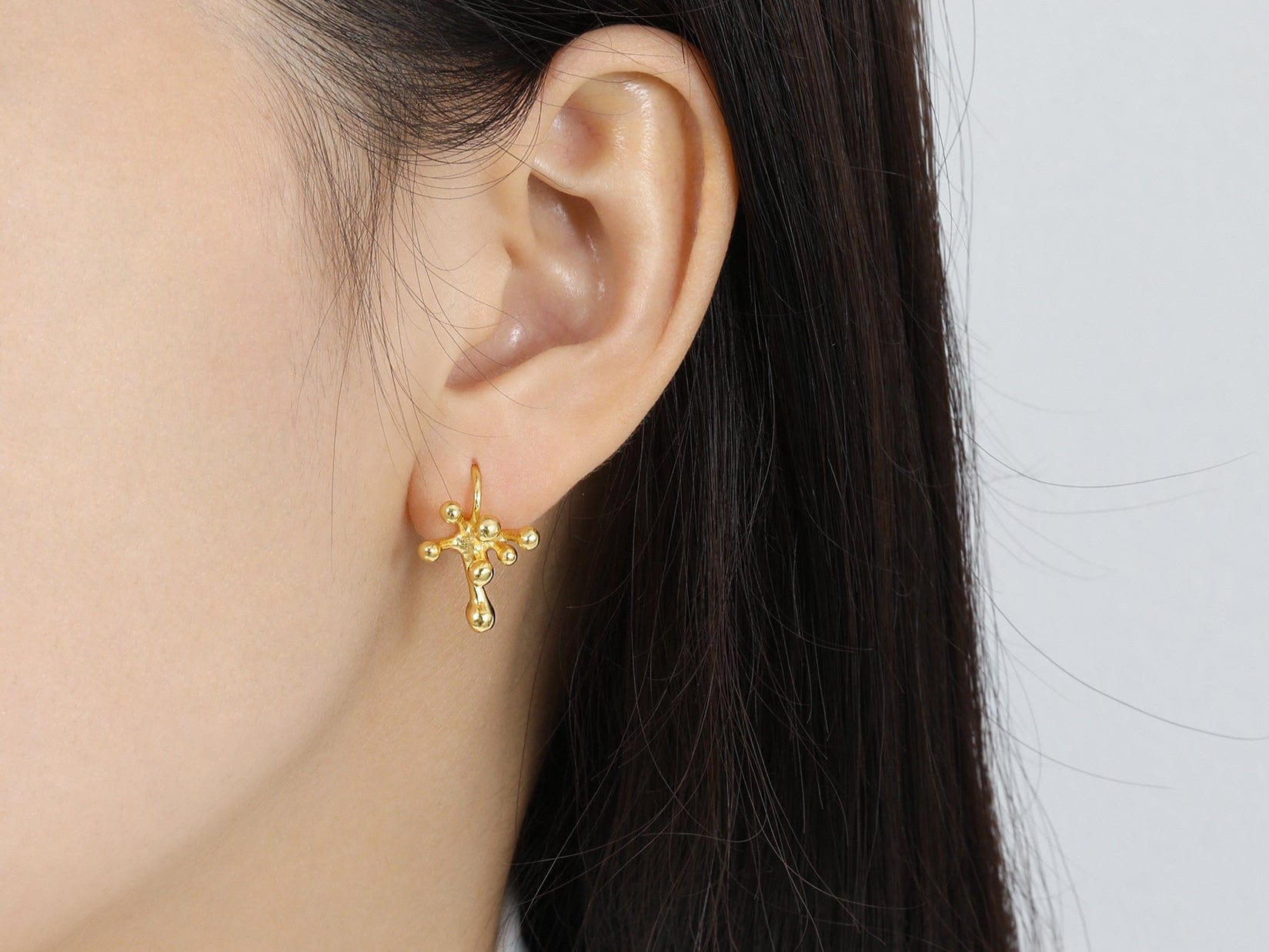 18K Gold Vermeil Splash Drop Earrings 18K Gold Vermeil Splash Drop Earrings