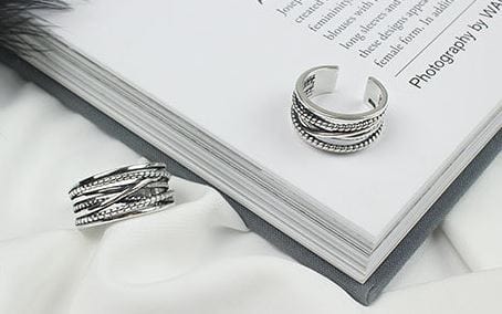 Sterling Silver Rope Twist Chunky Ring Sterling Silver Rope Twist Chunky Ring