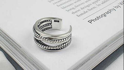 Sterling Silver Rope Twist Chunky Ring Sterling Silver Rope Twist Chunky Ring