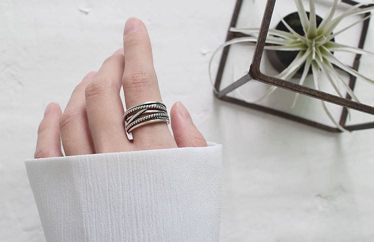 Sterling Silver Rope Twist Chunky Ring Sterling Silver Rope Twist Chunky Ring