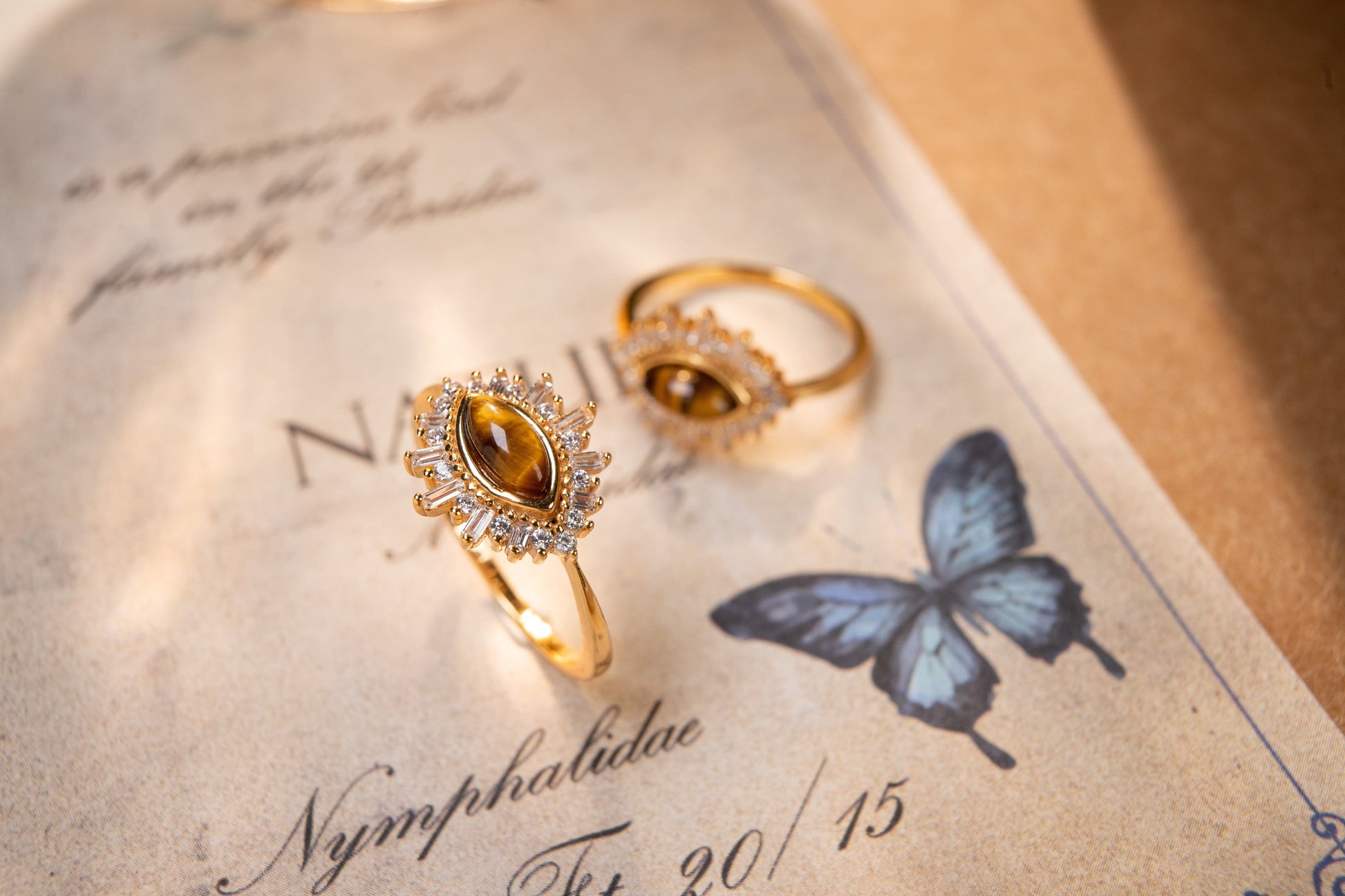 Natural Marquise Tiger Eye Stackable Ring Natural Marquise Tiger Eye Stackable Ring