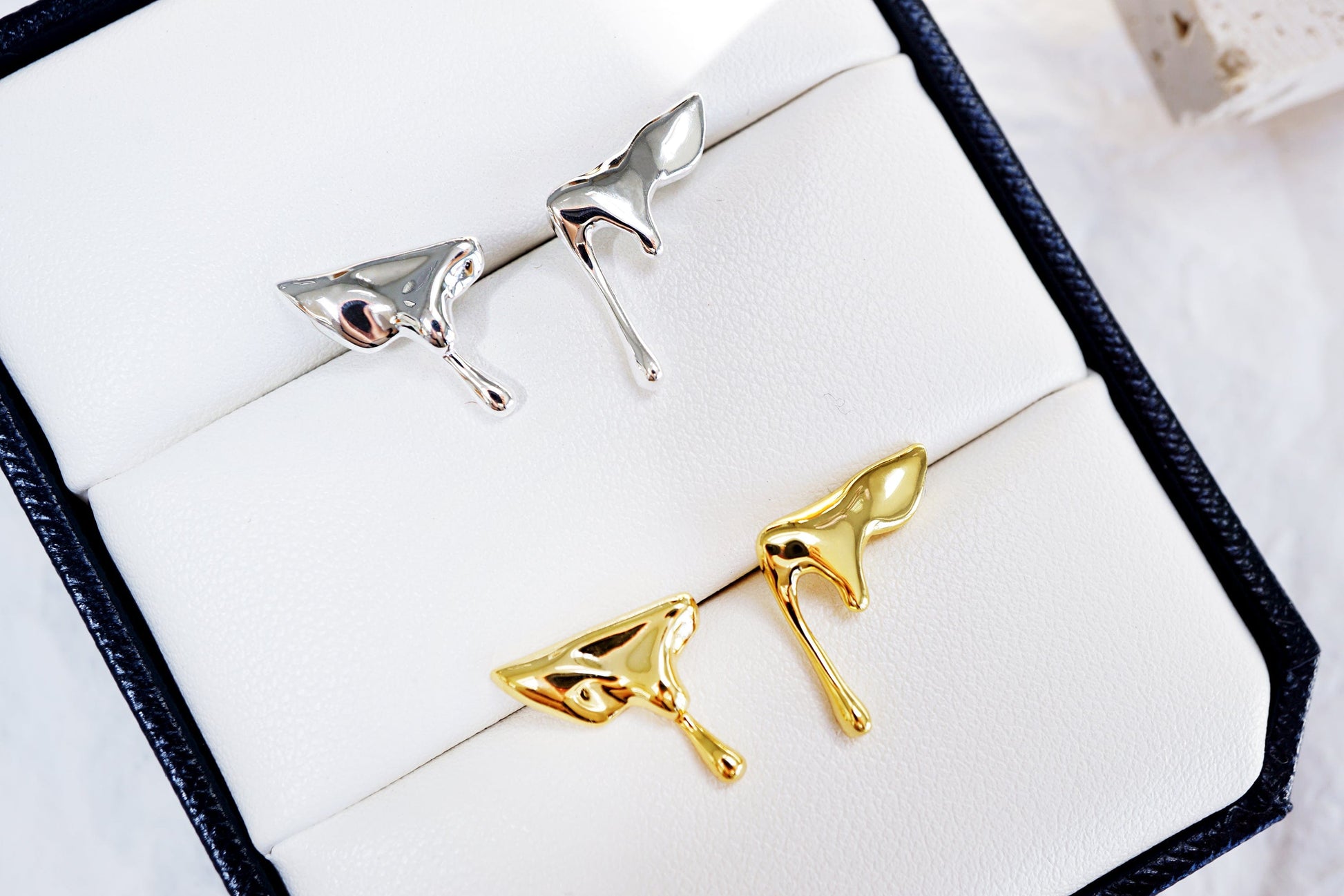 Dripping Molten Earrings Elevate Your Style with Dripping Molten Earrings: Bold Lava, Melting Liquid, and Edgy Designer Statement Pieces