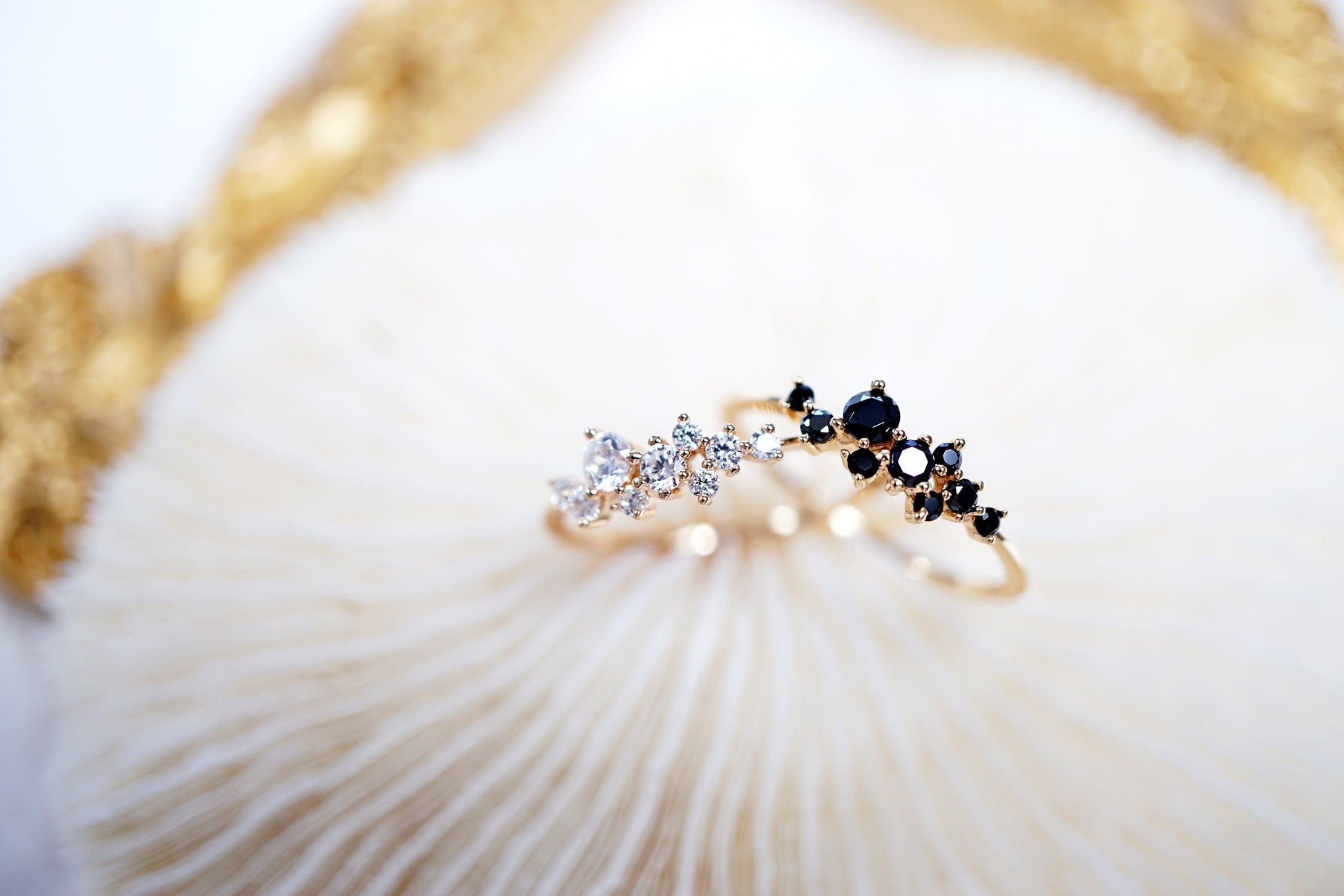 14K Gold Cluster Stone Celestial Skinny Ring 14K Gold Cluster Stone Celestial Skinny Ring