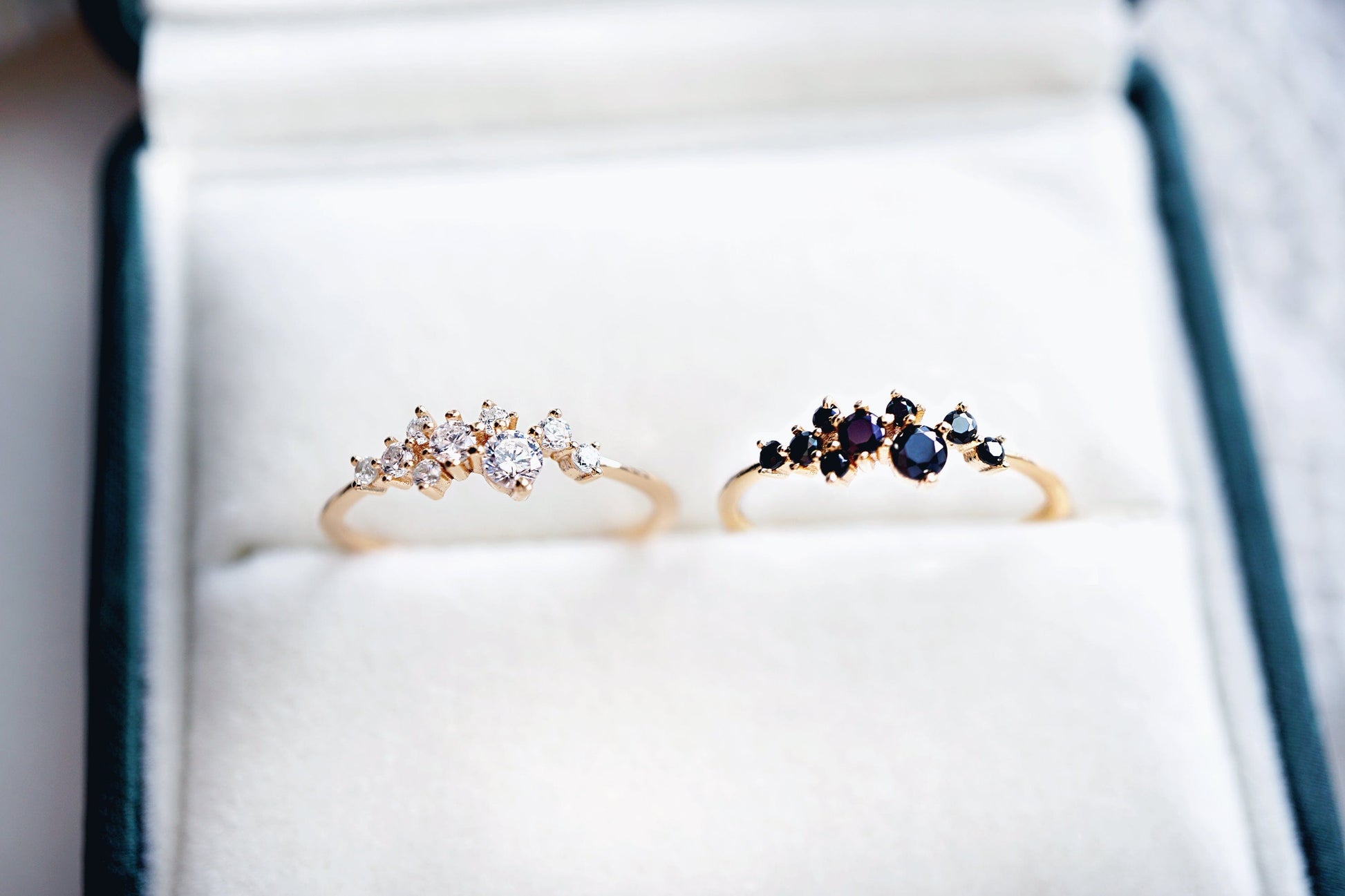 14K Gold Cluster Stone Celestial Skinny Ring 14K Gold Cluster Stone Celestial Skinny Ring