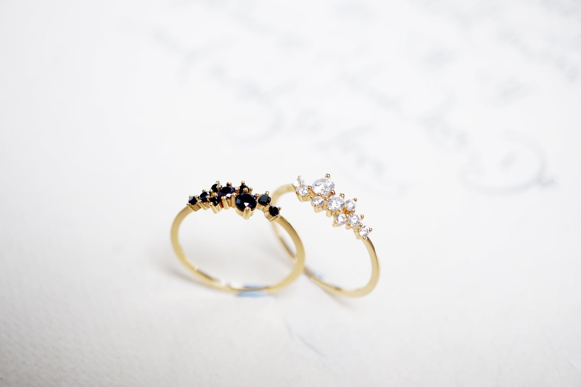 14K Gold Cluster Stone Celestial Skinny Ring 14K Gold Cluster Stone Celestial Skinny Ring