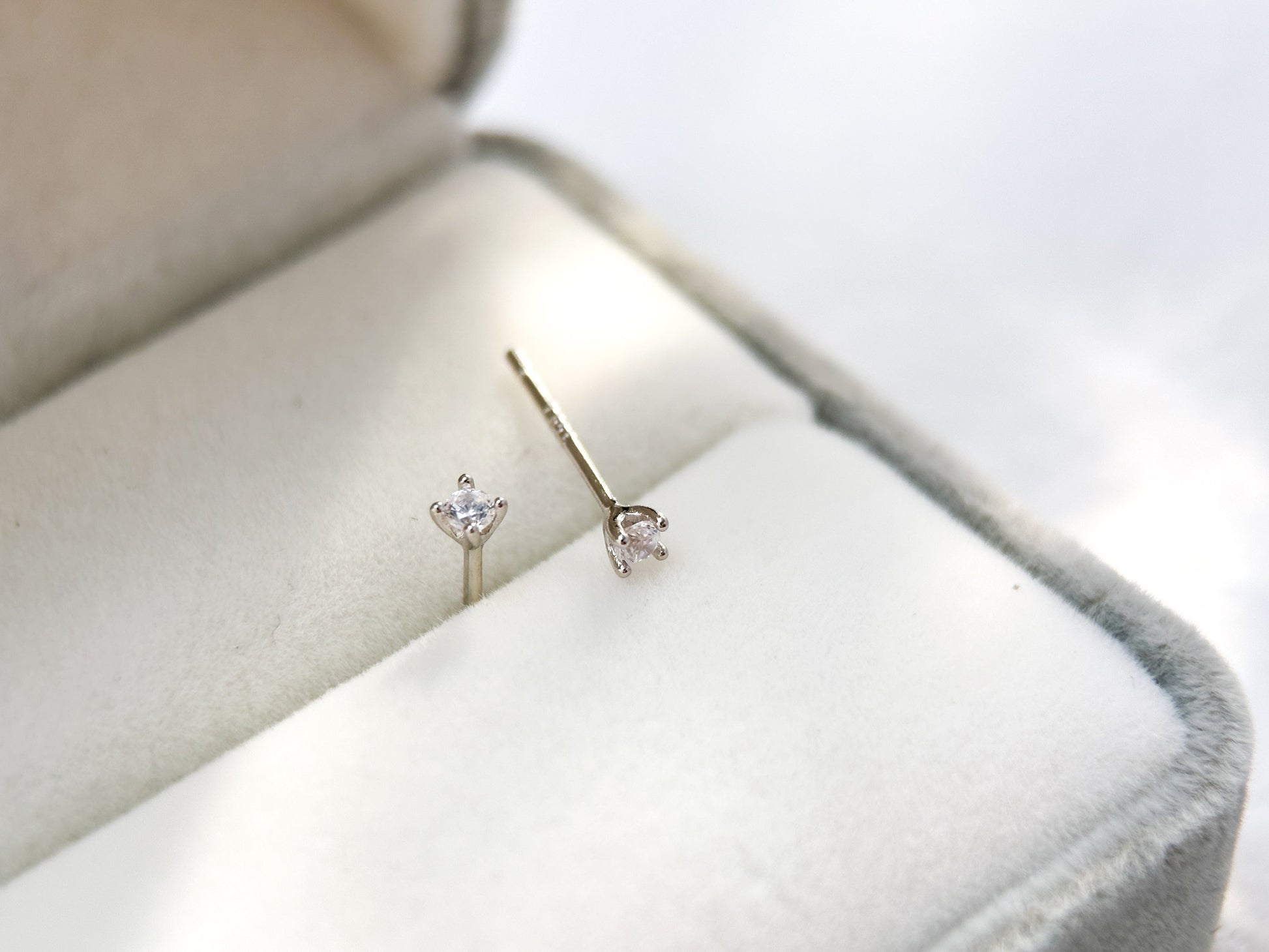 Tiny Cubic Zirconia Stud Earrings Tiny Cubic Zirconia Stud Earrings