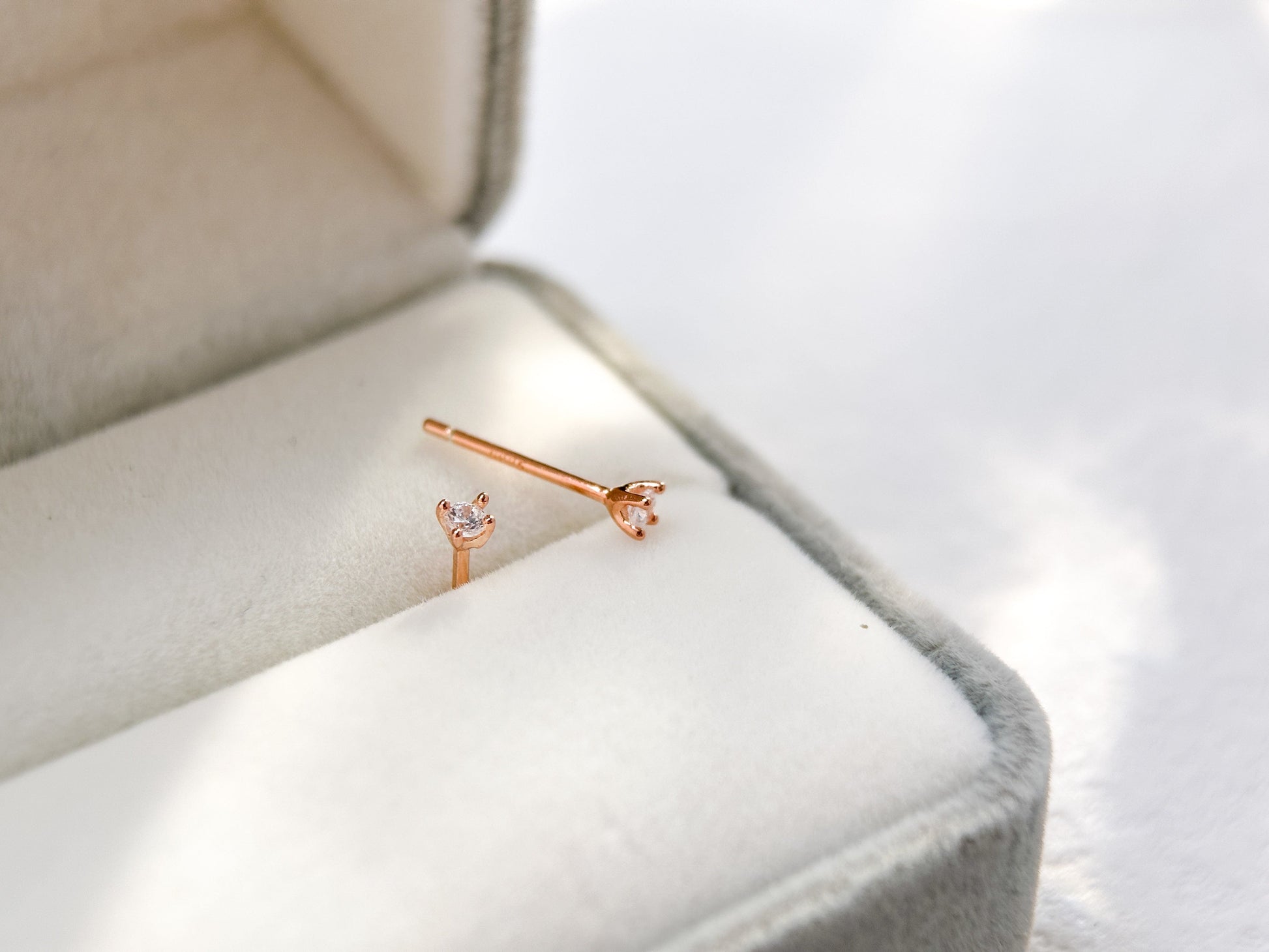Tiny Cubic Zirconia Stud Earrings Tiny Cubic Zirconia Stud Earrings