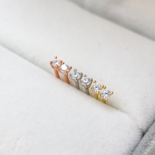 Tiny Cubic Zirconia Stud Earrings Tiny Cubic Zirconia Stud Earrings