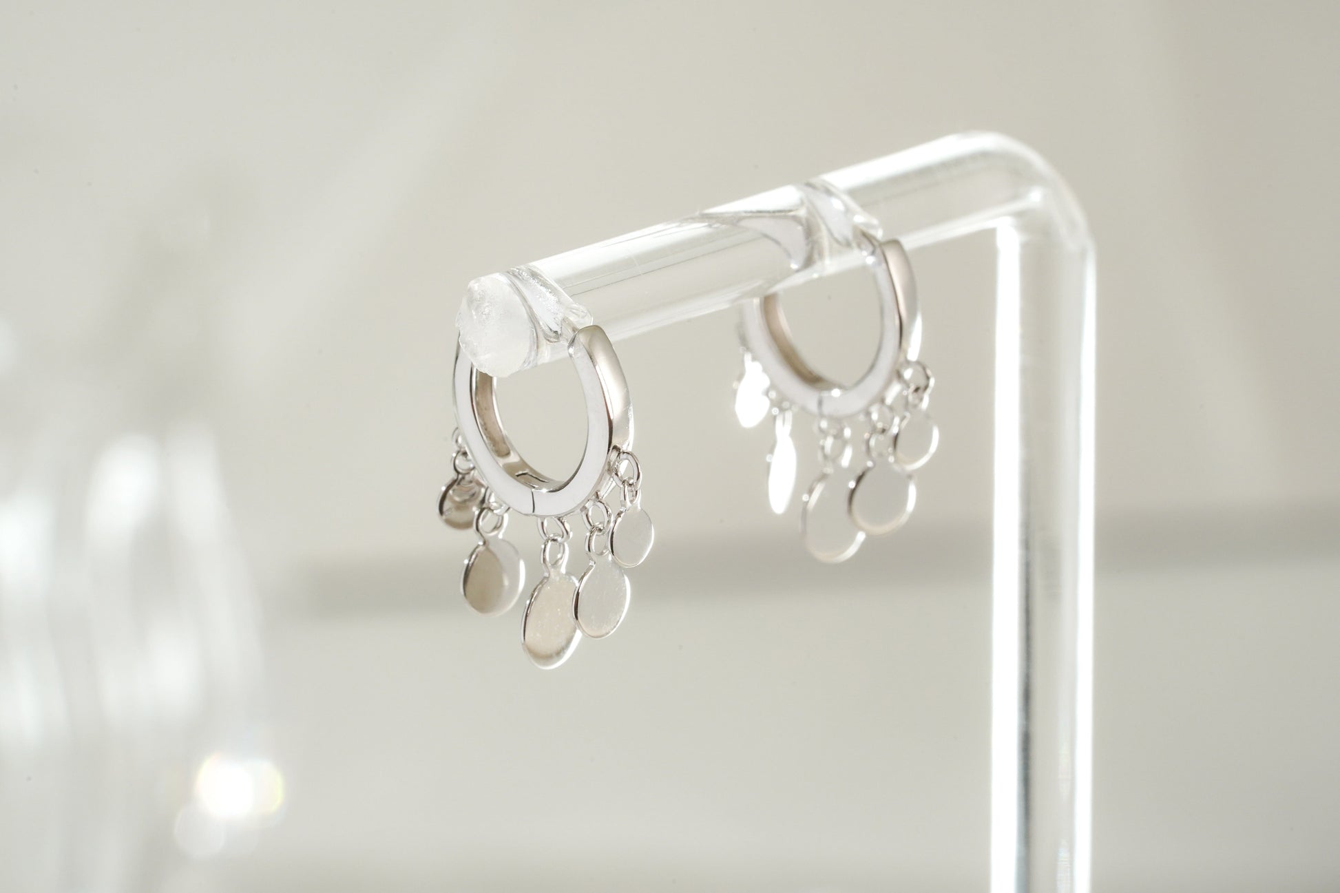Mini Disc Drop Huggie Hoop Earrings Mini Disc Drop Huggie Hoop Earrings