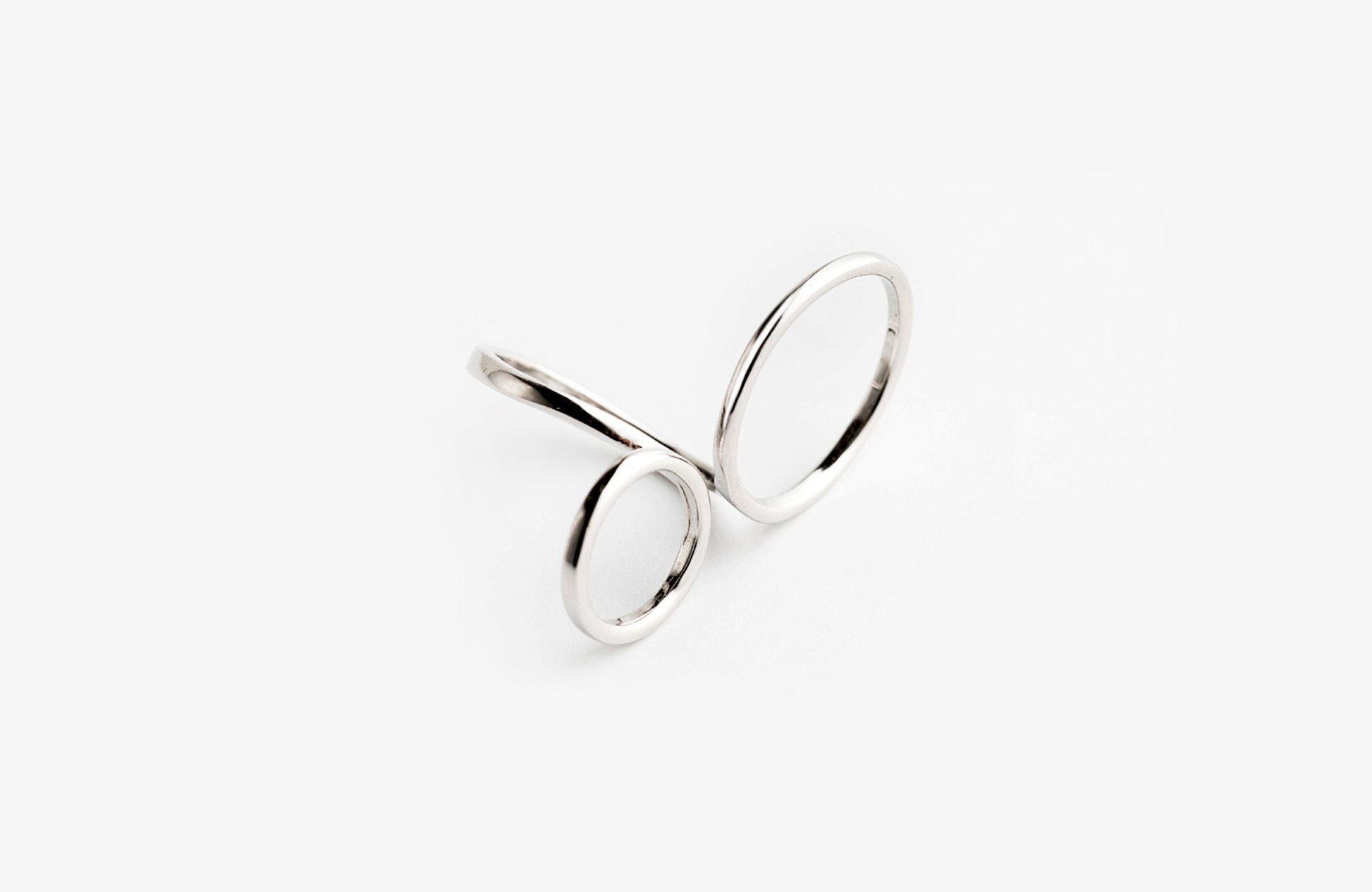 Sterling Silver Double Circle Statement Ring Sterling Silver Double Circle Statement Ring