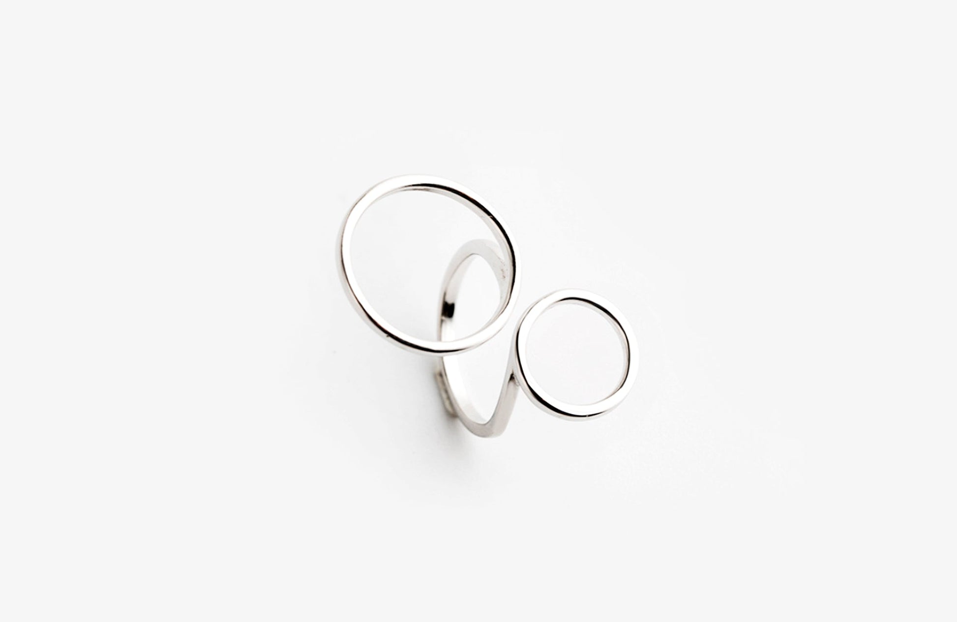 Sterling Silver Double Circle Statement Ring Sterling Silver Double Circle Statement Ring