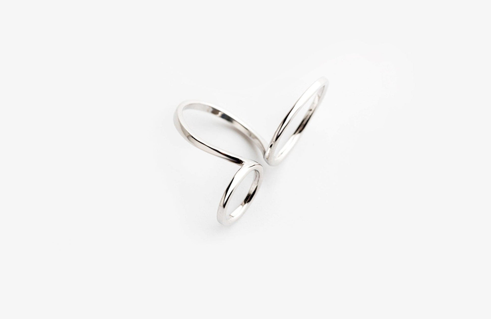 Sterling Silver Double Circle Statement Ring Sterling Silver Double Circle Statement Ring