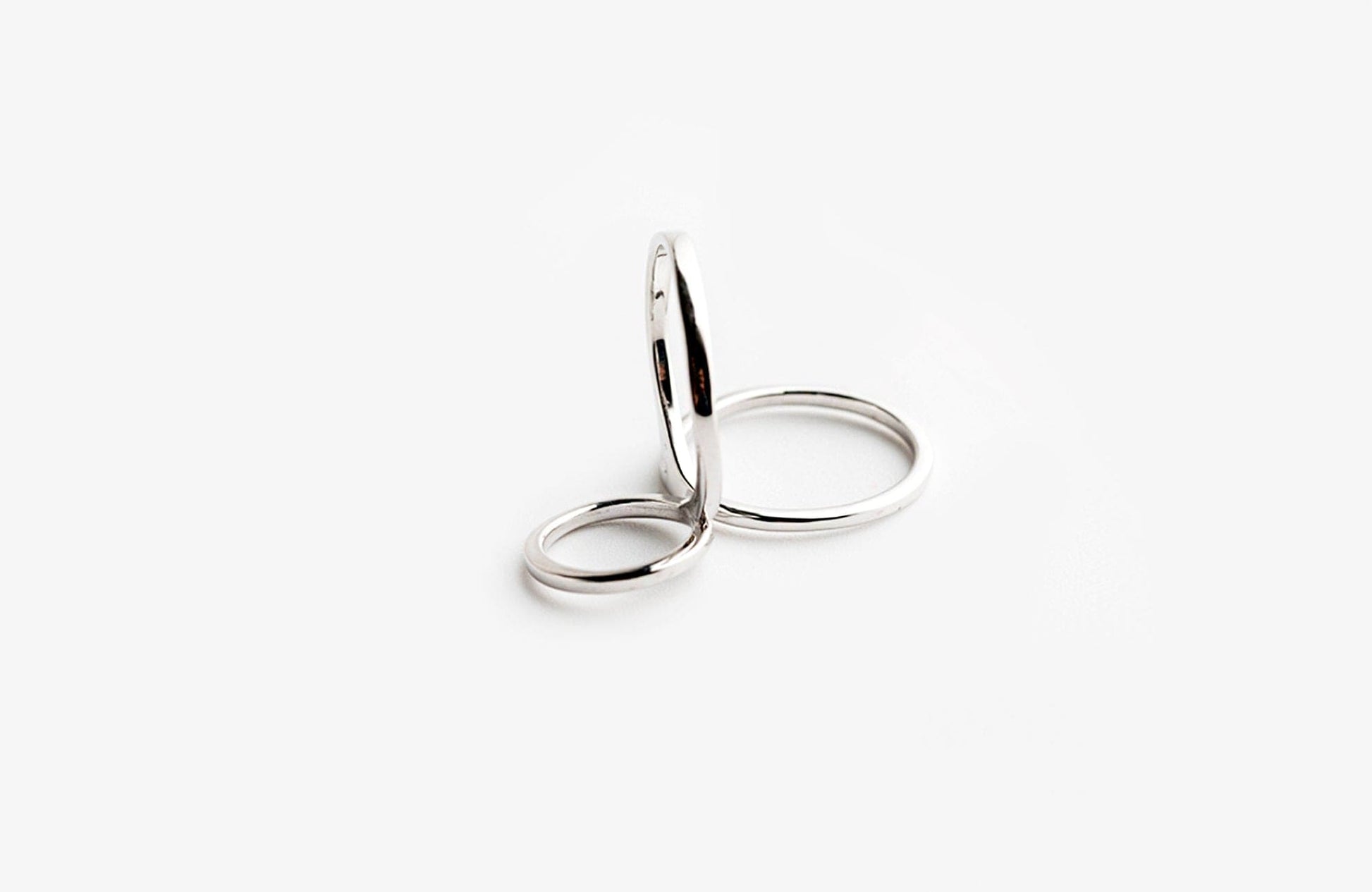 Sterling Silver Double Circle Statement Ring Sterling Silver Double Circle Statement Ring