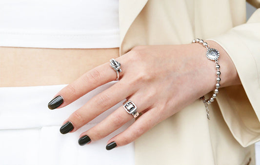 Sterling Silver Mini Belt Buckle Ring Sterling Silver Mini Belt Buckle Ring