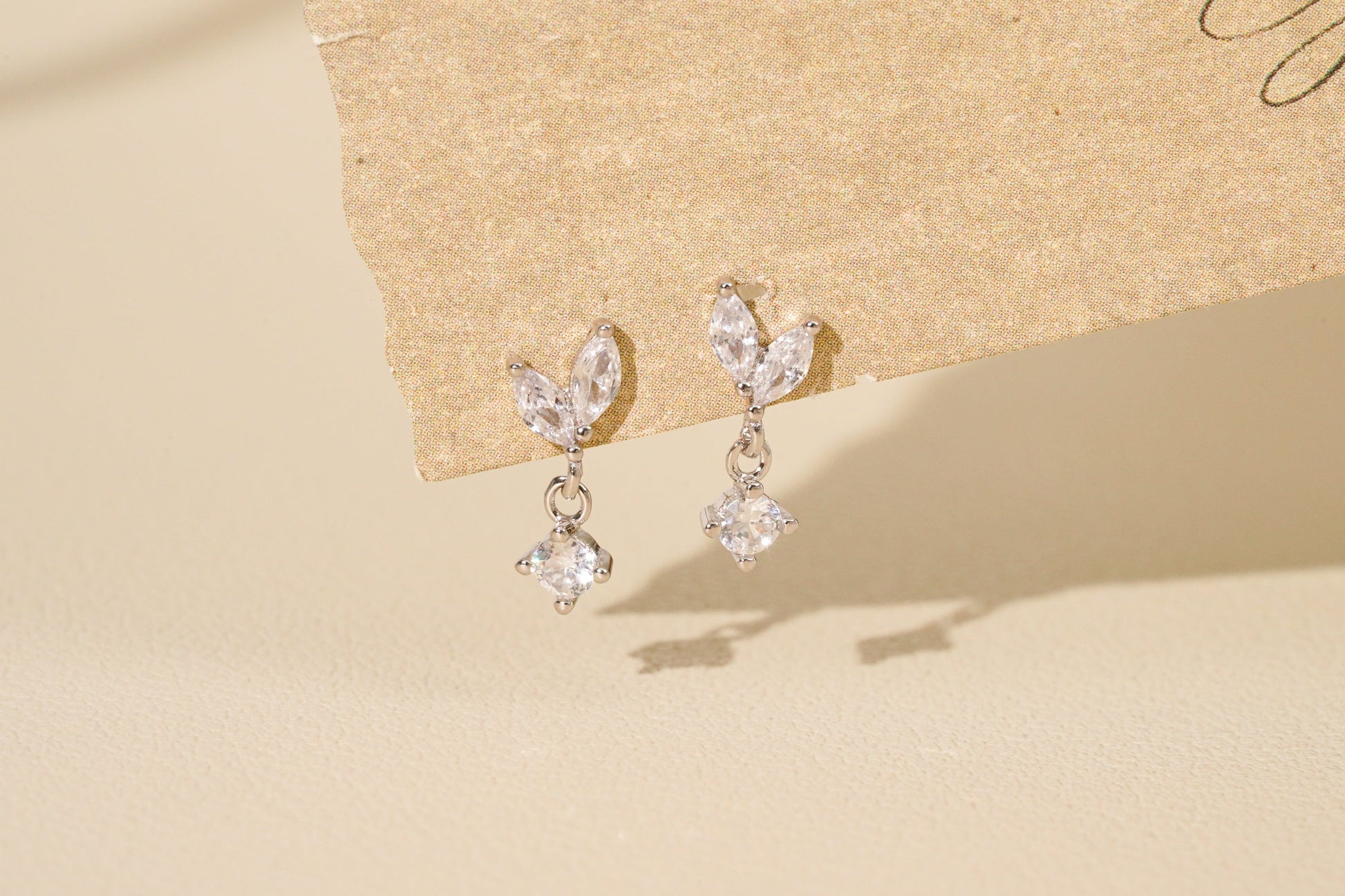 Mini Leaf Dangle Stud Earrings Mini Leaf Dangle Stud Earrings