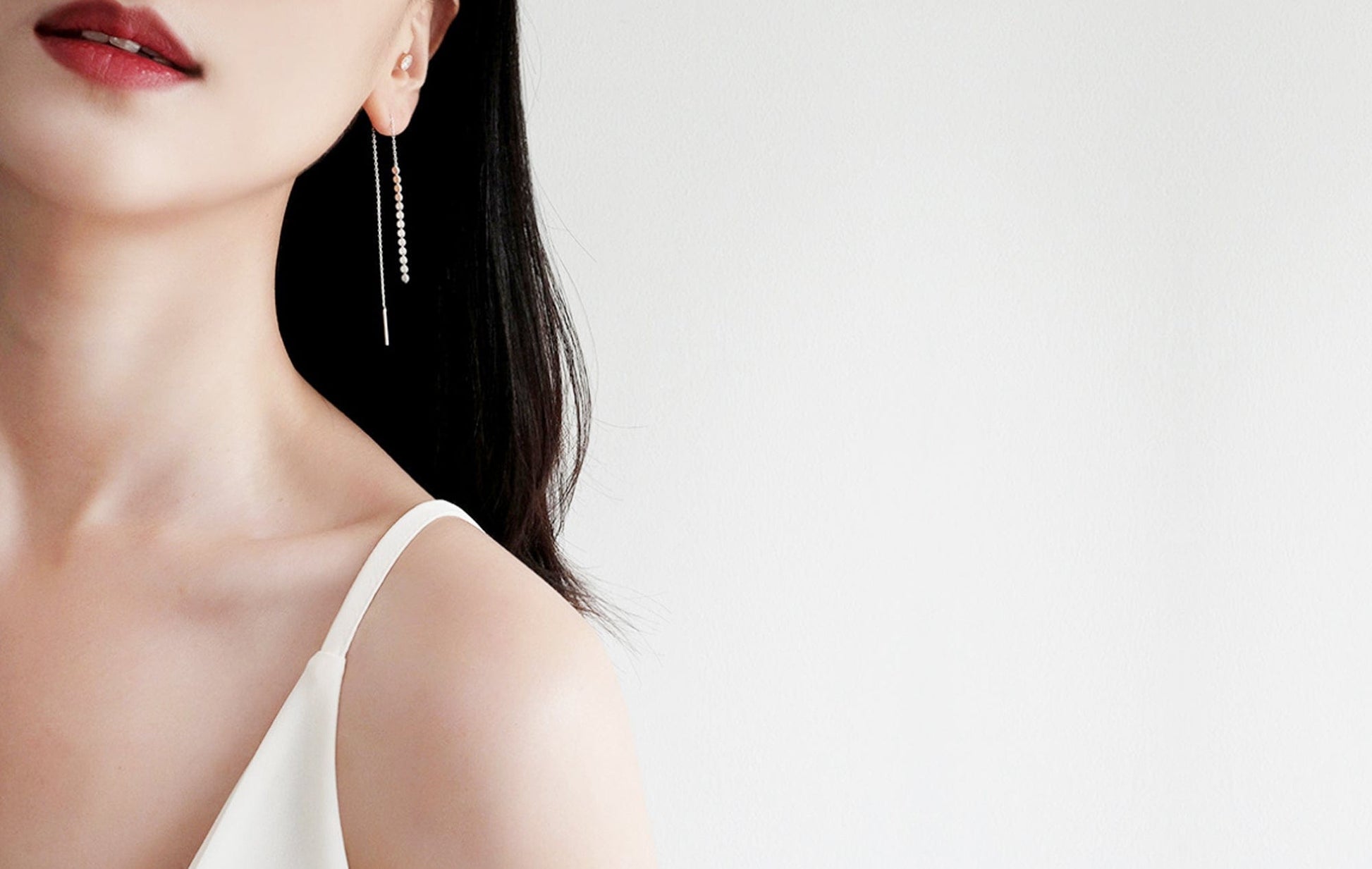 Sterling Silver Sequin Threader Earrings Sterling Silver Sequin Threader Earrings