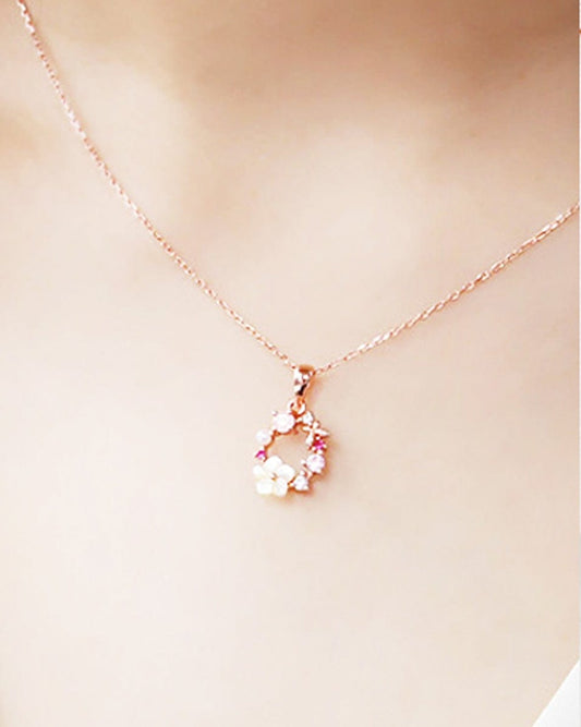 Rose Gold Blossom Charm Necklace Rose Gold Blossom Charm Necklace
