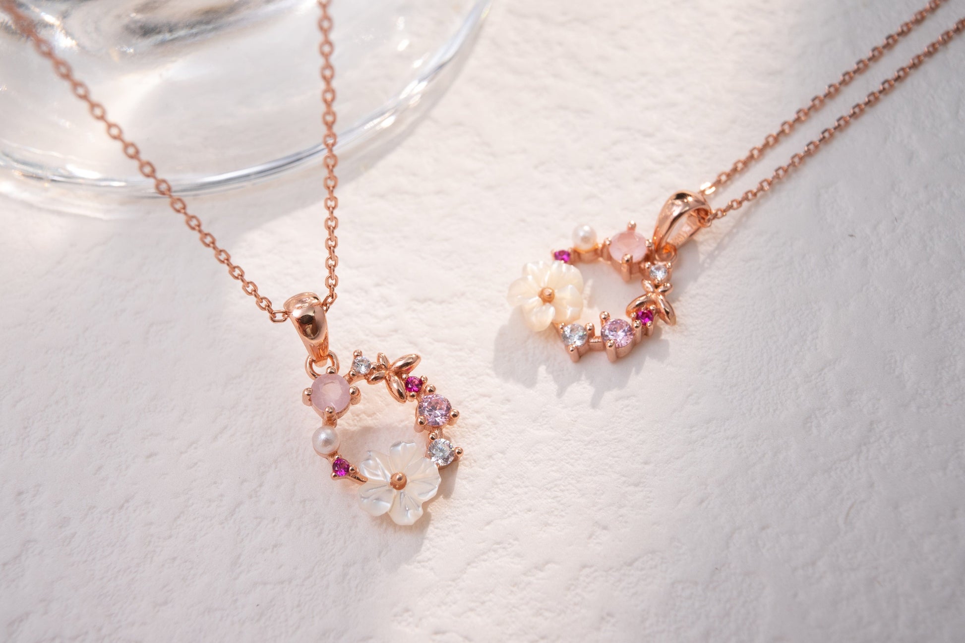 Rose Gold Blossom Charm Necklace Rose Gold Blossom Charm Necklace