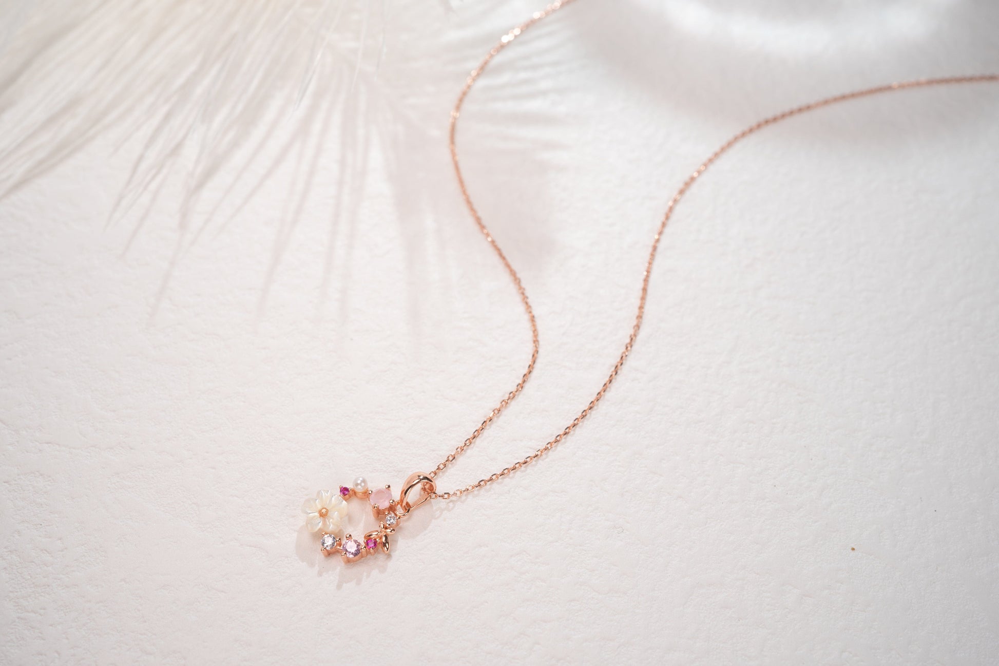 Rose Gold Blossom Charm Necklace Rose Gold Blossom Charm Necklace