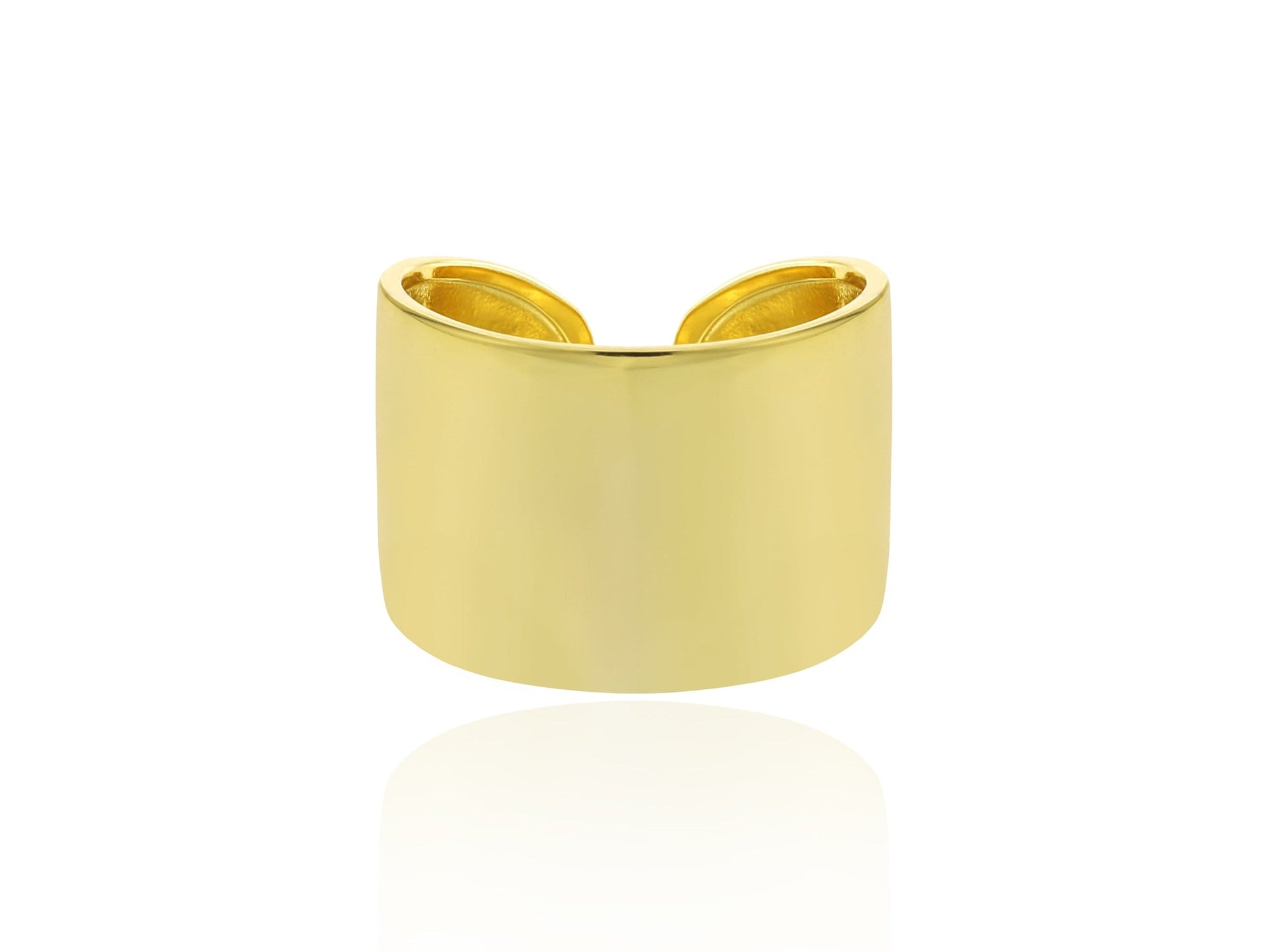 Gold ring on a white background