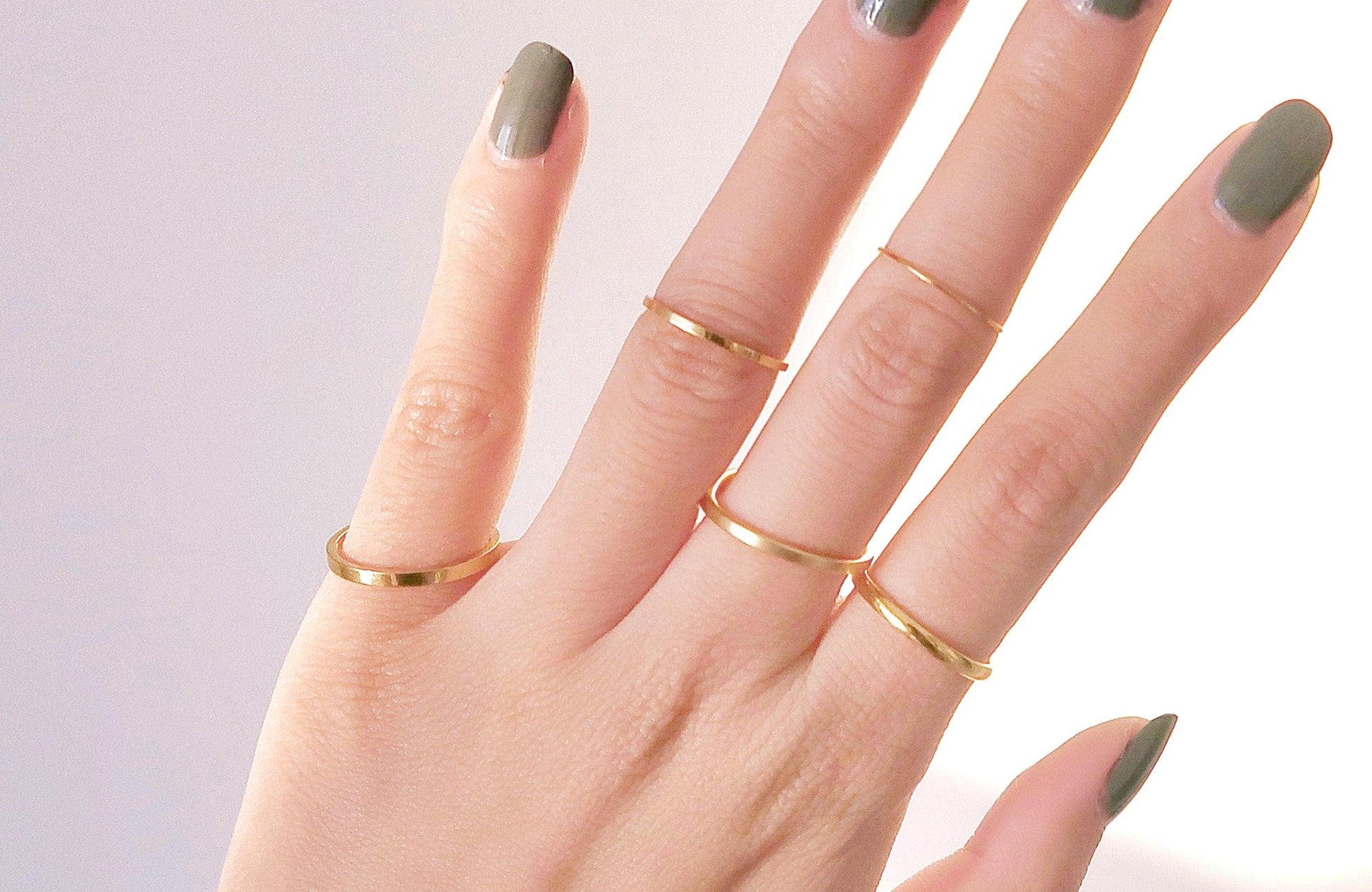 18K Gold Plated Skinny Stackable Titanium Ring 18K Gold Plated Skinny Stackable Titanium Ring