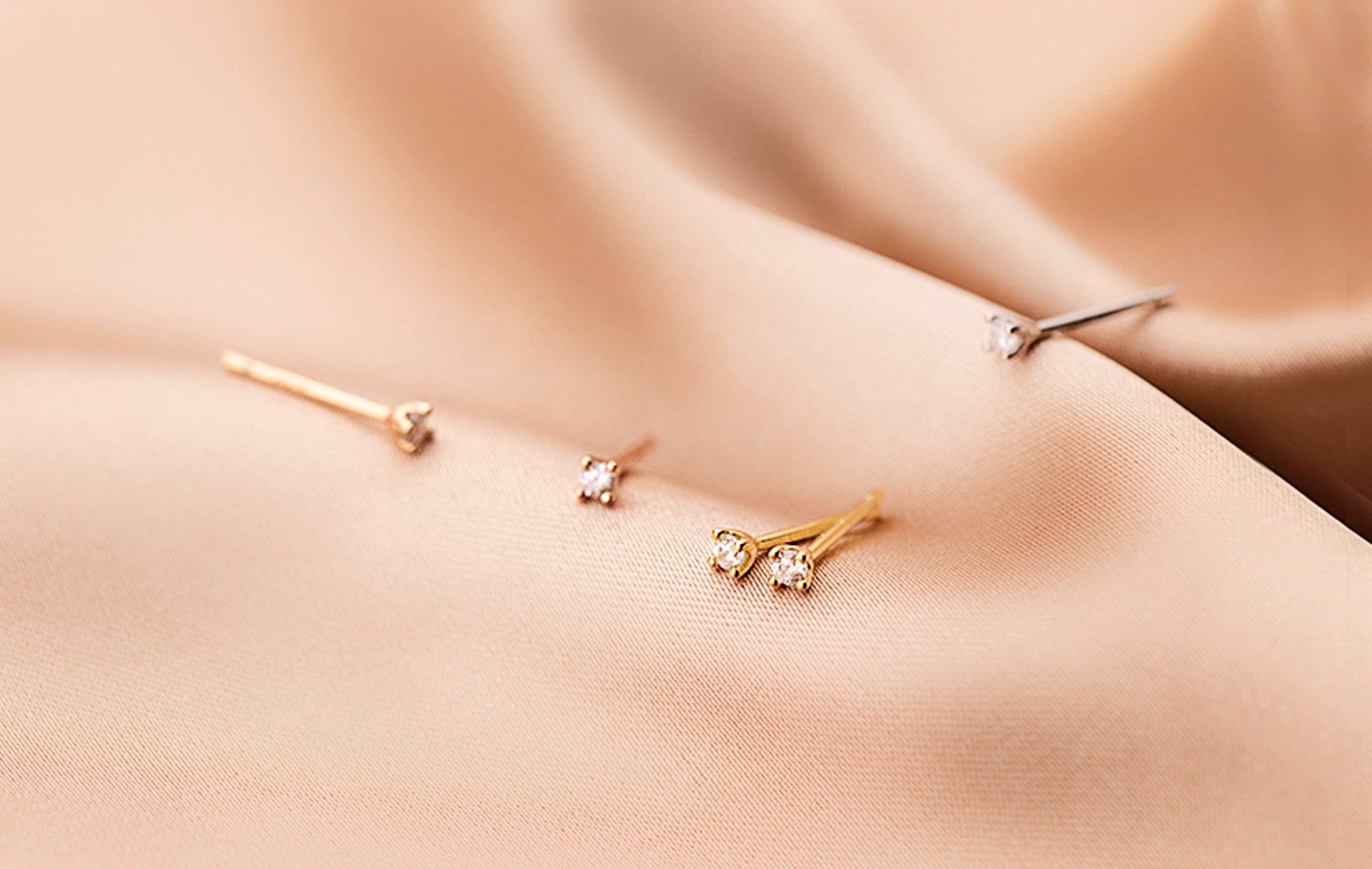 Tiny Cubic Zirconia Stud Earrings Tiny Cubic Zirconia Stud Earrings