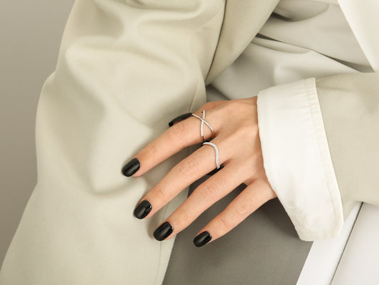 Sterling Silver Criss Cross Ring