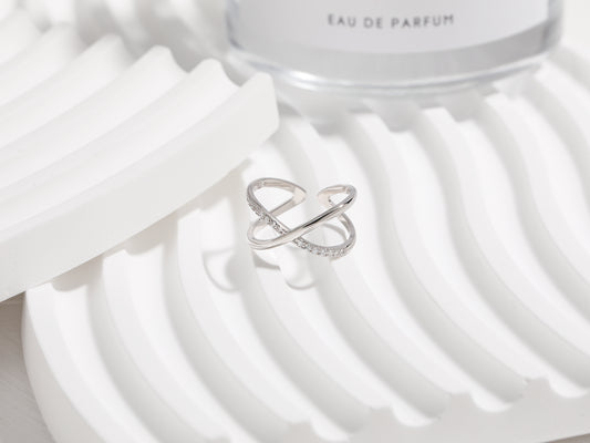 Sterling Silver Criss Cross Ring