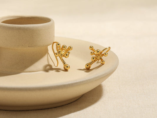 18K Gold Vermeil Splash Drop Earrings 18K Gold Vermeil Splash Drop Earrings