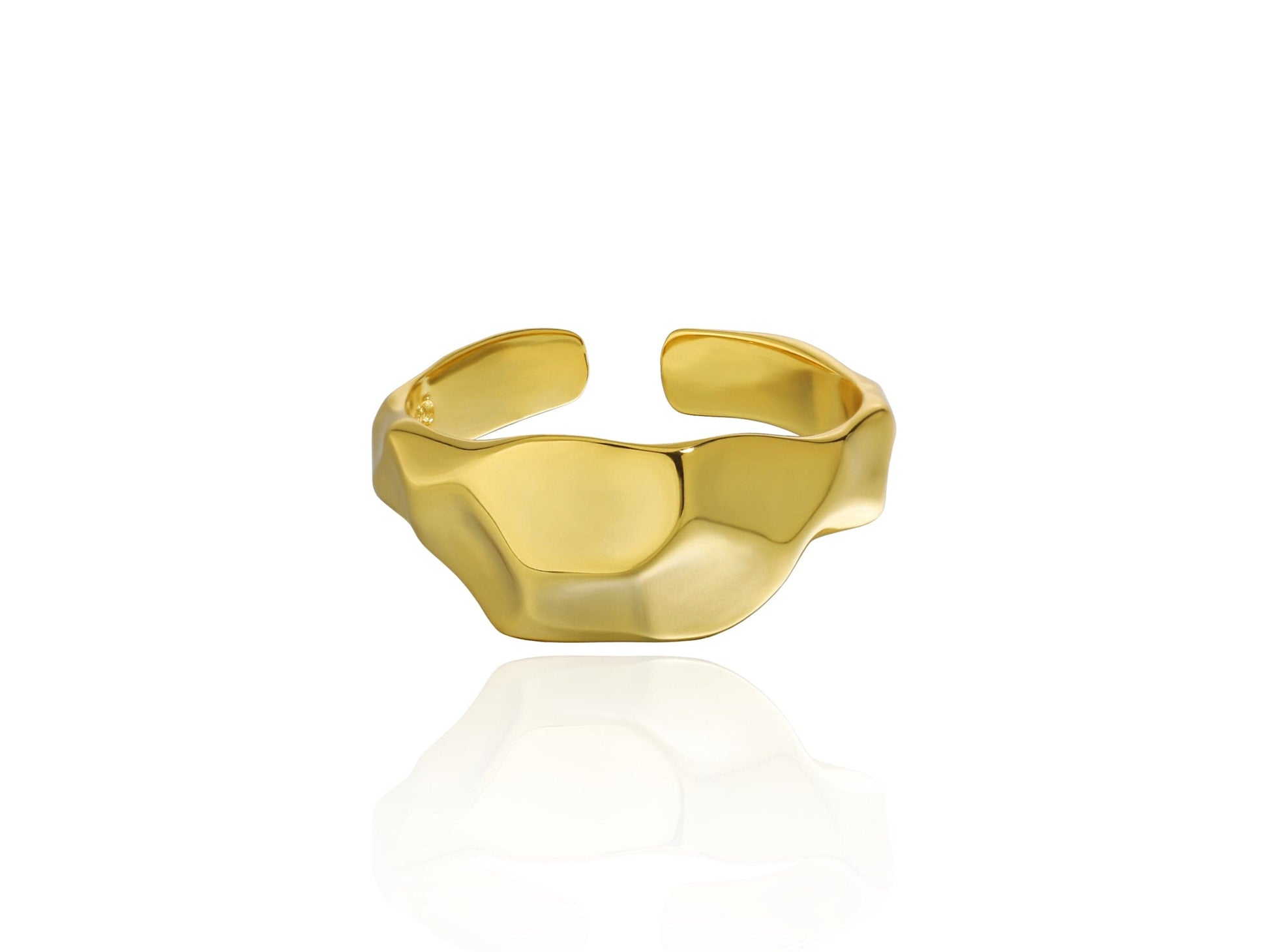 Sterling Silver Molten Rock Open Band Ring Sterling Silver Molten Rock Open Band Ring