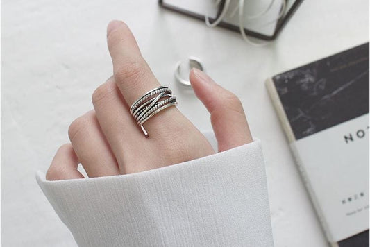 Sterling Silver Rope Twist Chunky Ring Sterling Silver Rope Twist Chunky Ring