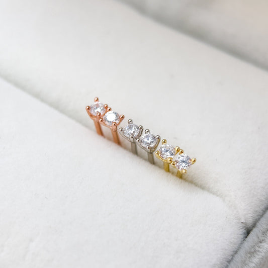 Tiny Cubic Zirconia Stud Earrings