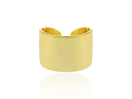 Gold ring on a white background