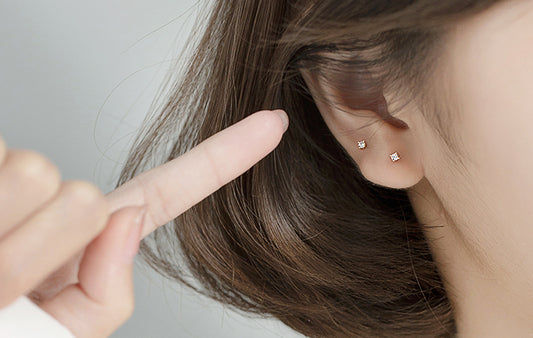 Tiny Cubic Zirconia Stud Earrings